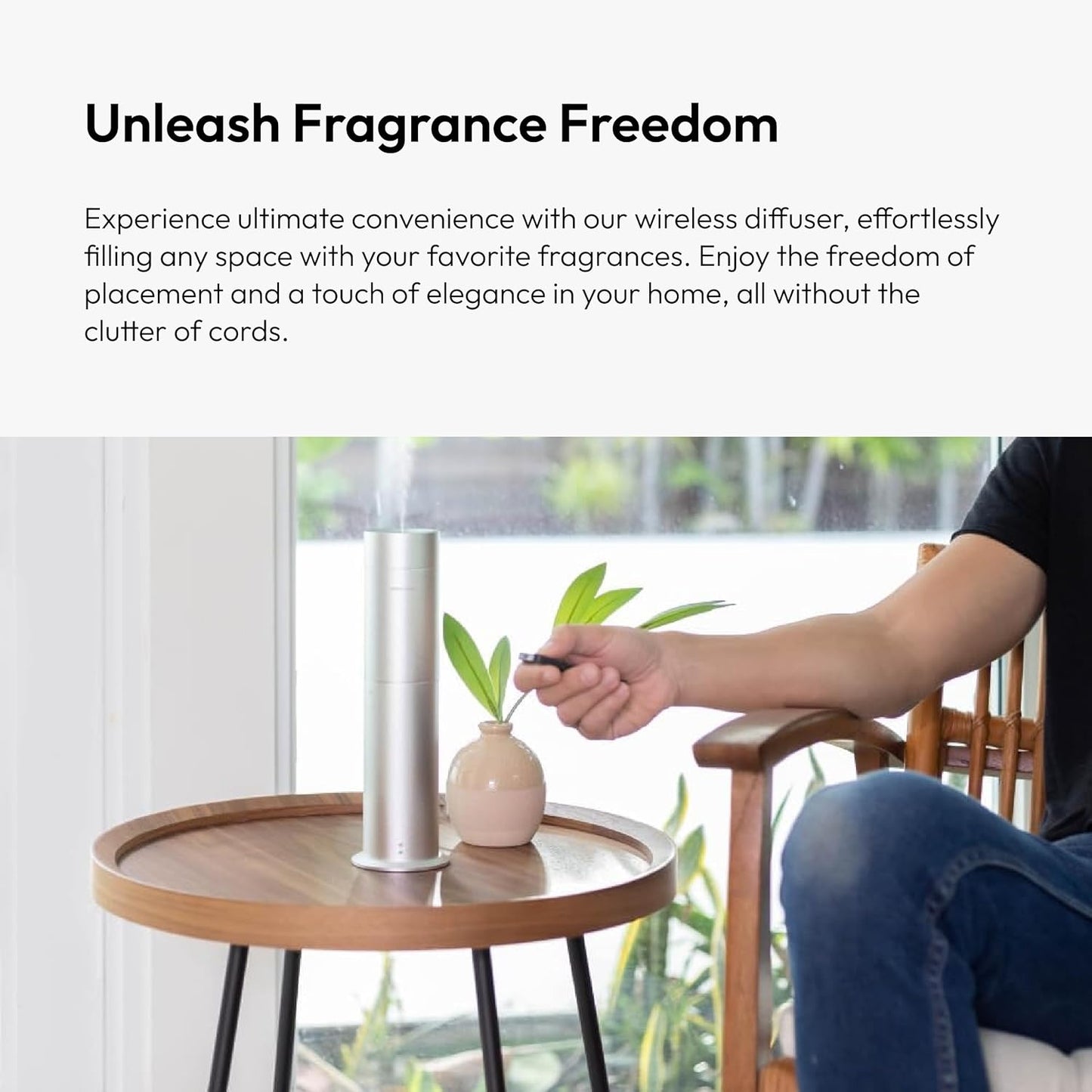 Aroma360 - Wireless Pro Essential Oil Diffuser - 600 Sq Ft Coverage - Cordless & Portable with Remote - Aromatherapy Scent Diffuser - Home, Spa, Office & Business - Air Freshener - Blue