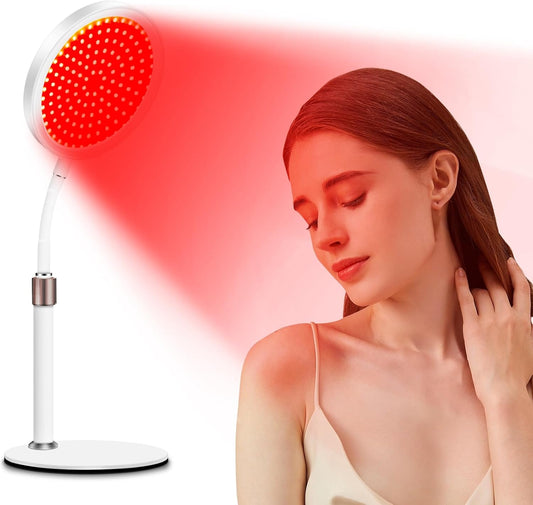 Red Light Therapy Device with Base, 660Nm Red Light & 850Nm &940Nm near Infrared Therapy Lamp with Timer, for Body at Home
