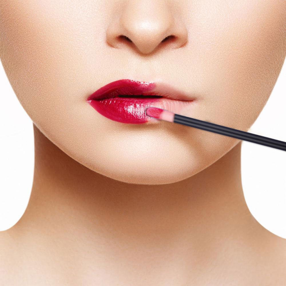 200 Pieces Disposable Lip Wands, Lip Brushes, Lipstick & Gloss Applicators Lint Free Makeup Applicator Brush Beauty Tool