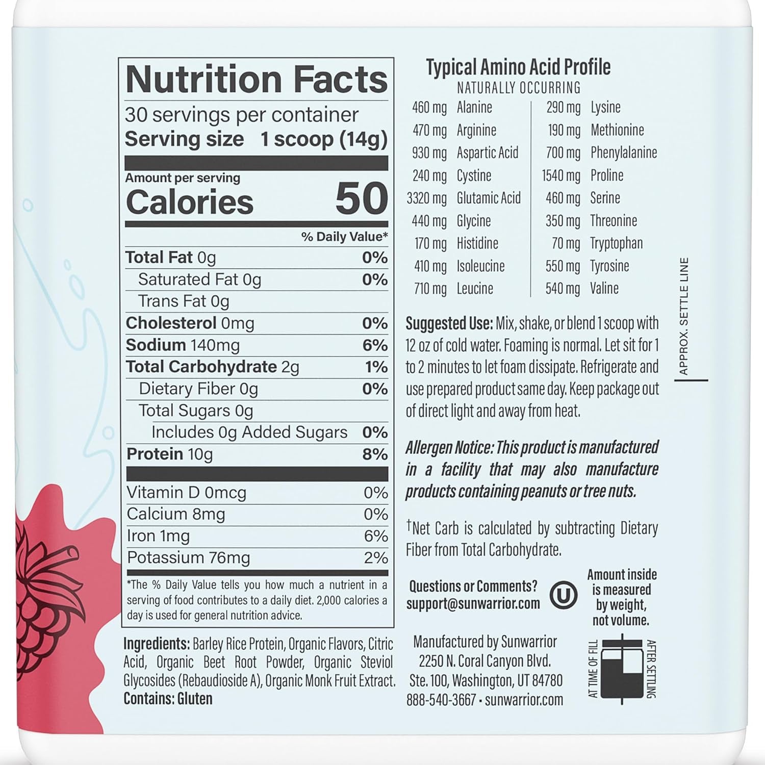 Raspberry Clear Protein Refresher, 14.8 OZ