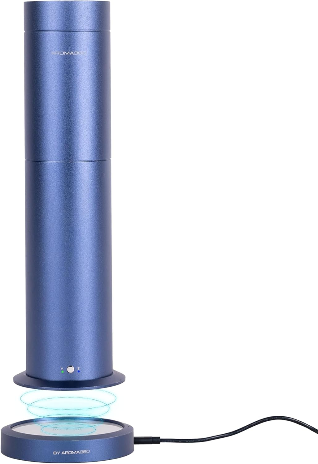 Aroma360 - Wireless Pro Essential Oil Diffuser - 600 Sq Ft Coverage - Cordless & Portable with Remote - Aromatherapy Scent Diffuser - Home, Spa, Office & Business - Air Freshener - Blue