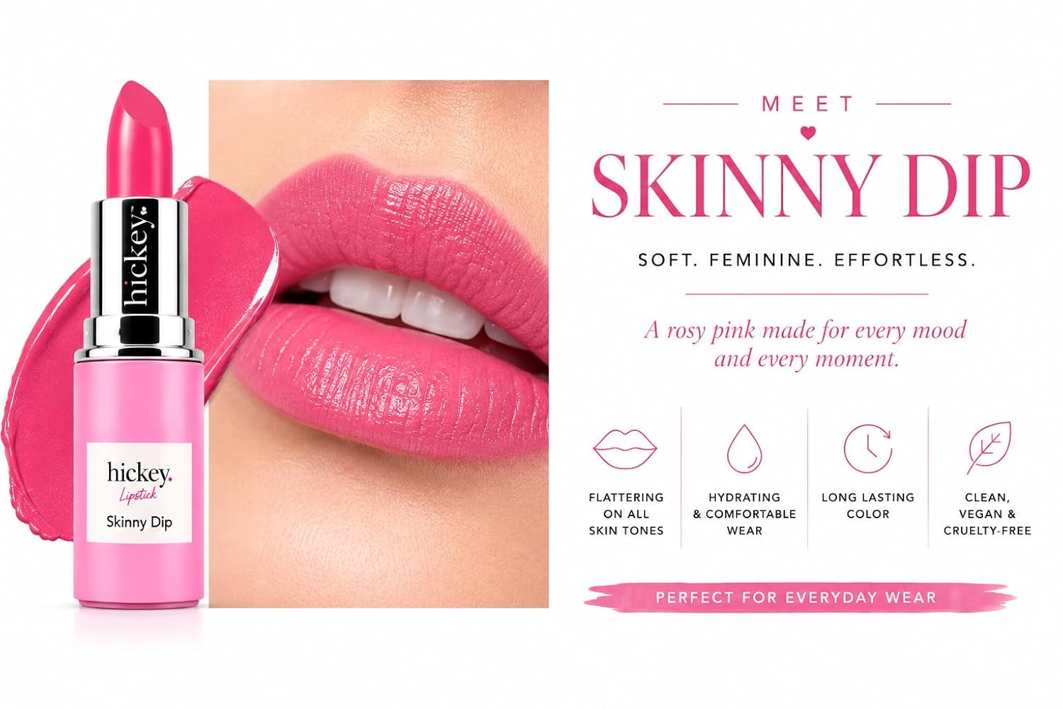 Lipstick Fashion Week Collection, 5 Piece Refill Set (Mile High, Birthday Suit, Walk of Shame, Beach Babe, Skinny Dip), Long Lasting Hydrating Lipstick for Women, Vegan & Gluten-Free