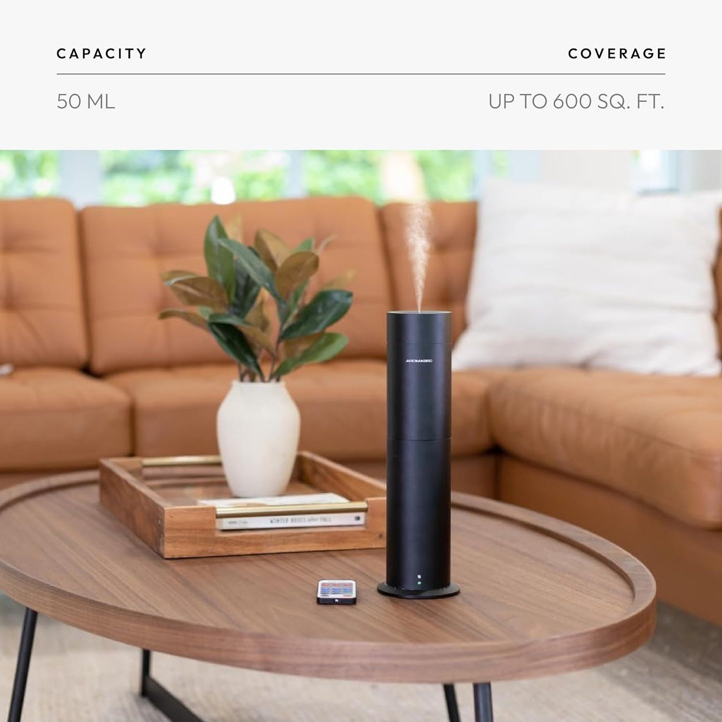 Aroma360 - Wireless Pro Essential Oil Diffuser - 600 Sq Ft Coverage - Cordless & Portable with Remote - Aromatherapy Scent Diffuser - Home, Spa, Office & Business - Air Freshener - Blue