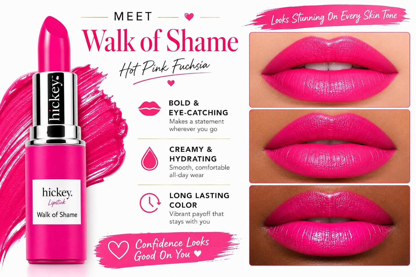 Lipstick Fashion Week Collection, 5 Piece Refill Set (Mile High, Birthday Suit, Walk of Shame, Beach Babe, Skinny Dip), Long Lasting Hydrating Lipstick for Women, Vegan & Gluten-Free