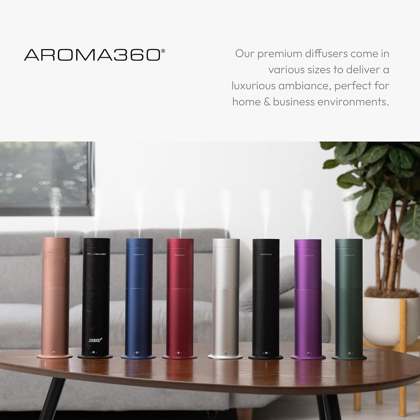 Aroma360 - Wireless Pro Essential Oil Diffuser - 600 Sq Ft Coverage - Cordless & Portable with Remote - Aromatherapy Scent Diffuser - Home, Spa, Office & Business - Air Freshener - Blue
