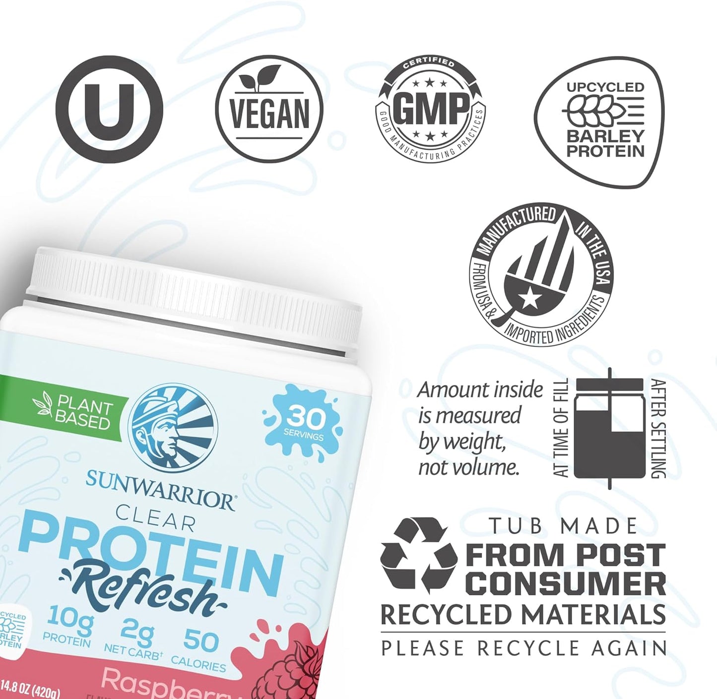 Raspberry Clear Protein Refresher, 14.8 OZ